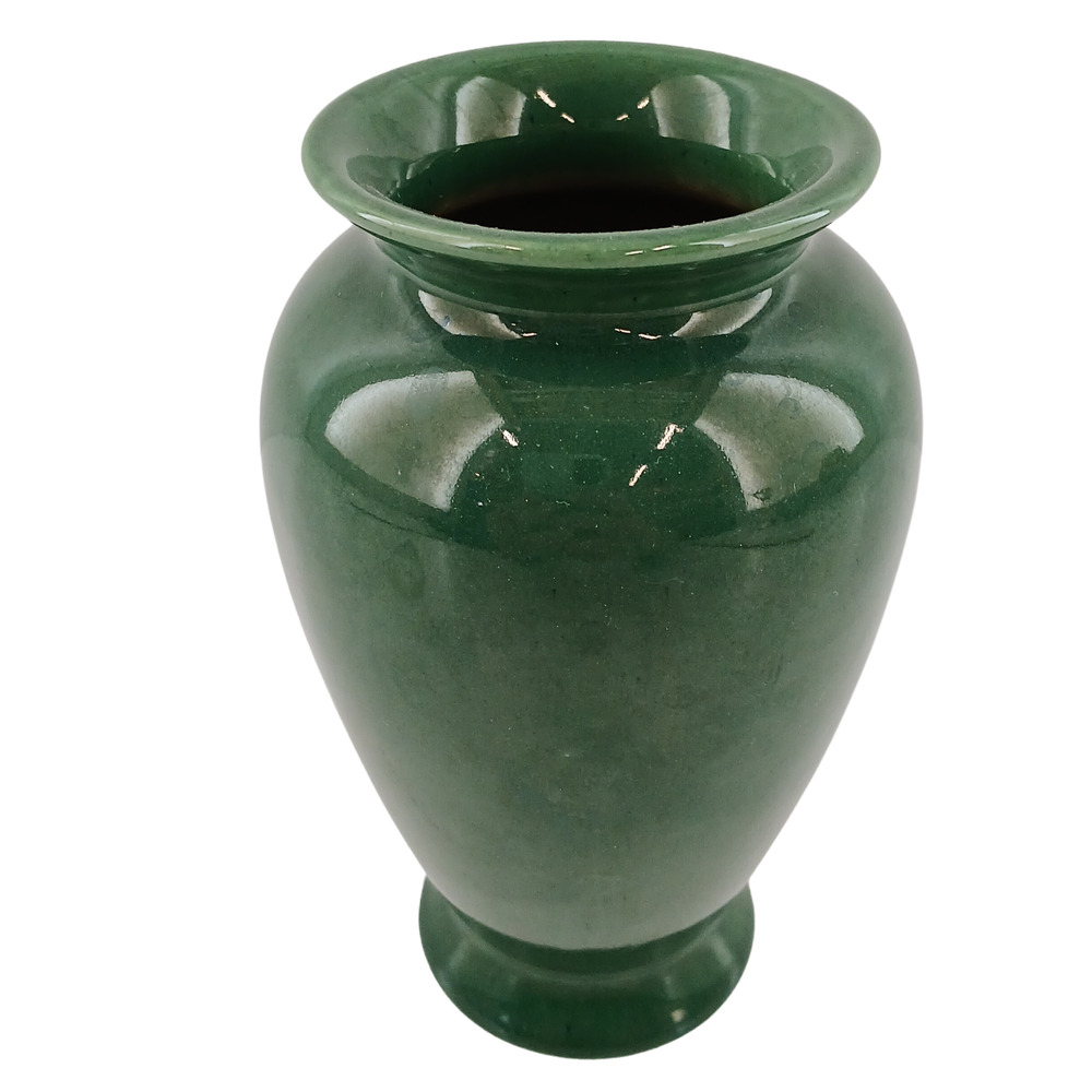 Vintage Scheurich West Germany Green Glazed Ceramic Vase 515-14 Mid-Century 5.5"
